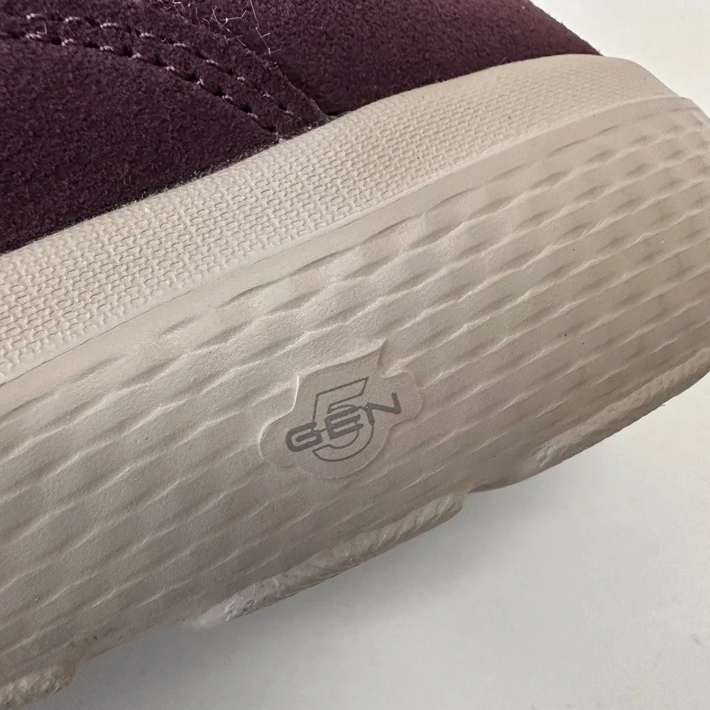 Skechers On The GO City 2 Purple Faux Fur Trim‎ Ankle Boots Women's Size 8.5